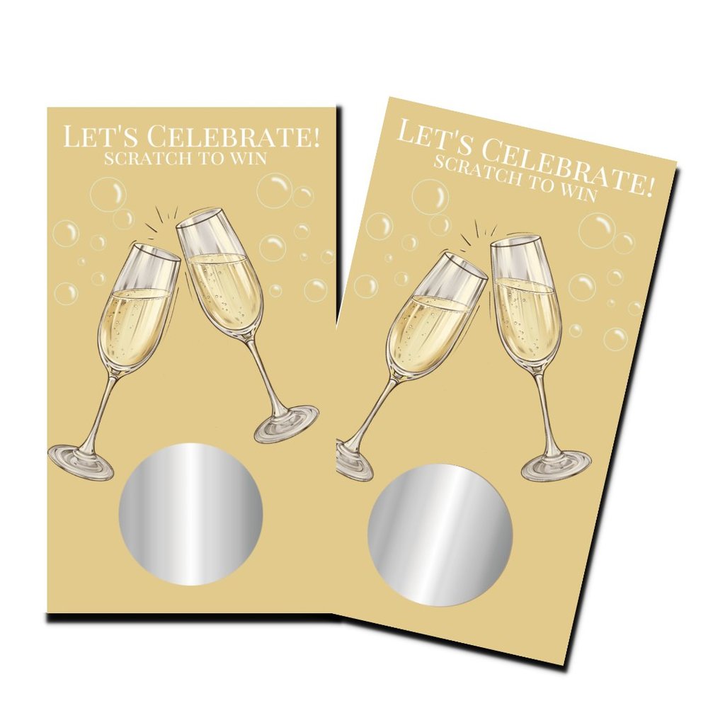Bridal Shower Games - Let's Celebrate - 50 Scratch Off Cards - Wedding Shower